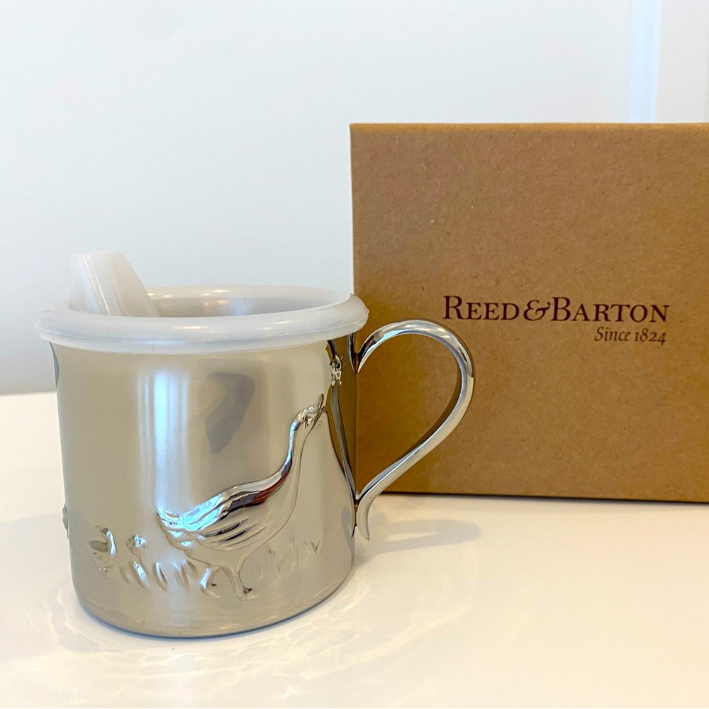New In Box Reed And Barton Stainless Steel Baby Cup